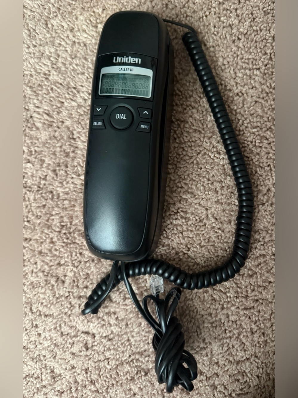 Uniden Black Corded Phone Handset with Caller ID